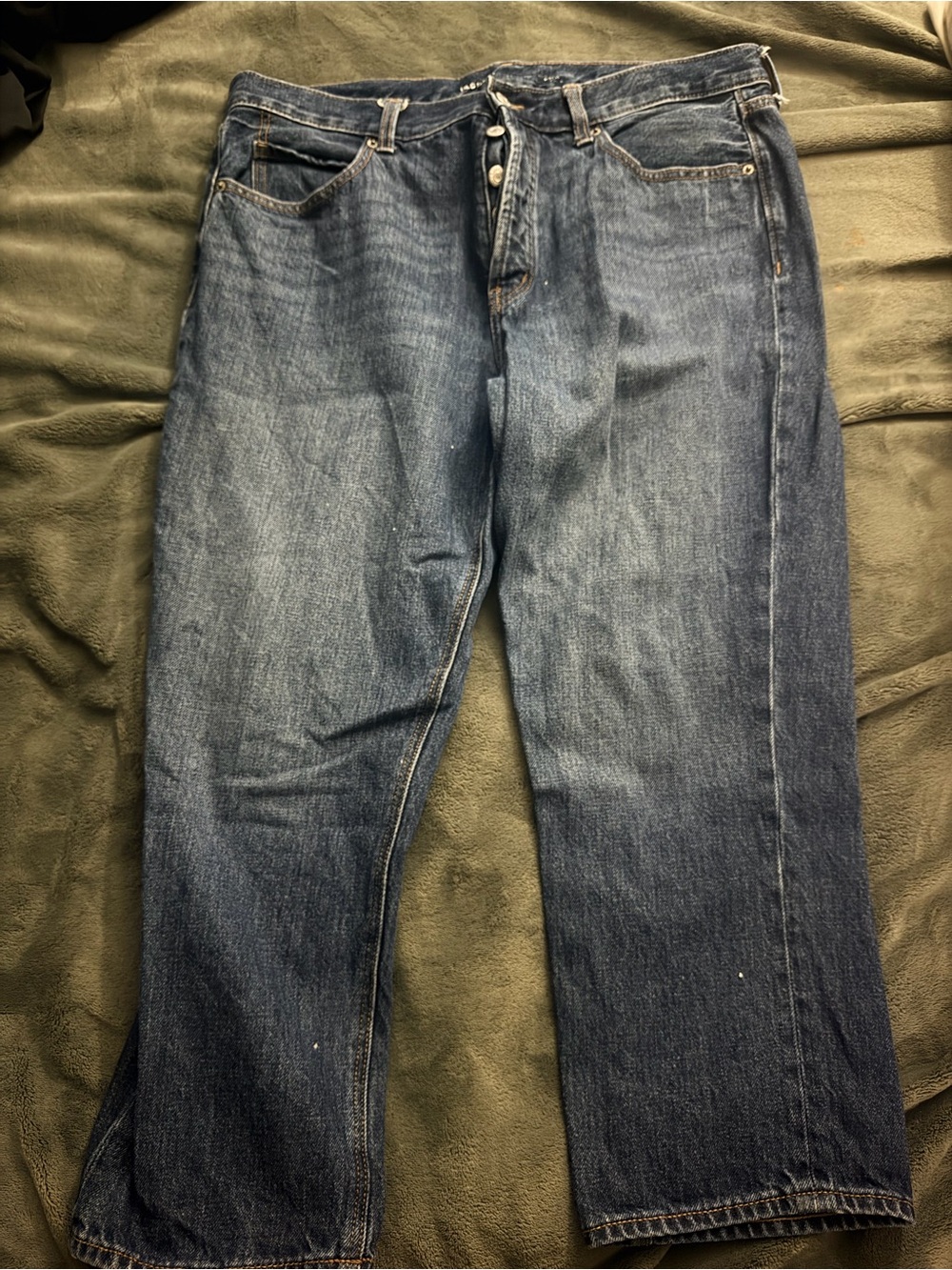 2 pair old navy slouchy straight jeans size 14